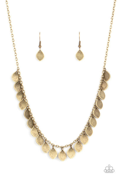 Dainty DISCovery - Brass Necklace