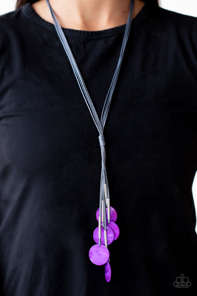 Tidal Tassels - Purple Necklace