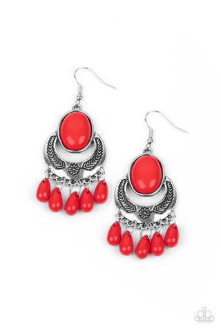 Prairie Flirt - Red Earrings