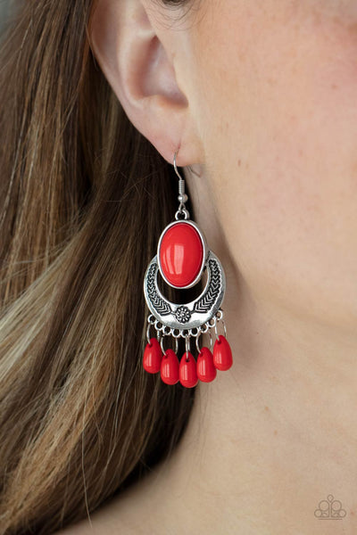 Prairie Flirt - Red Earrings