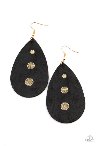 Rustic Torrent - Black Earrings