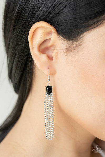 Drop-Dead Dainty - Black Earrings