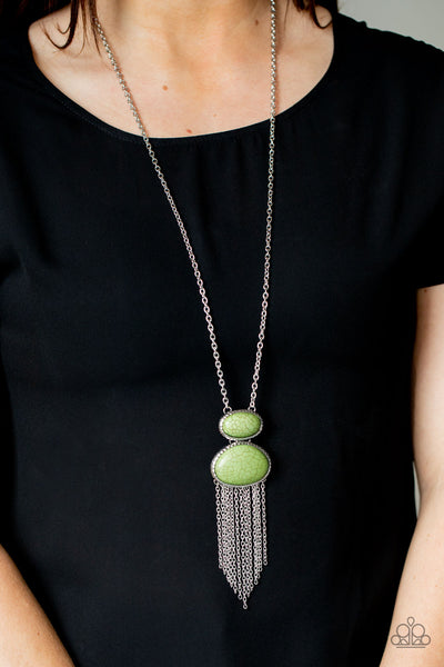 Meet Me At Sunset - Green Necklace