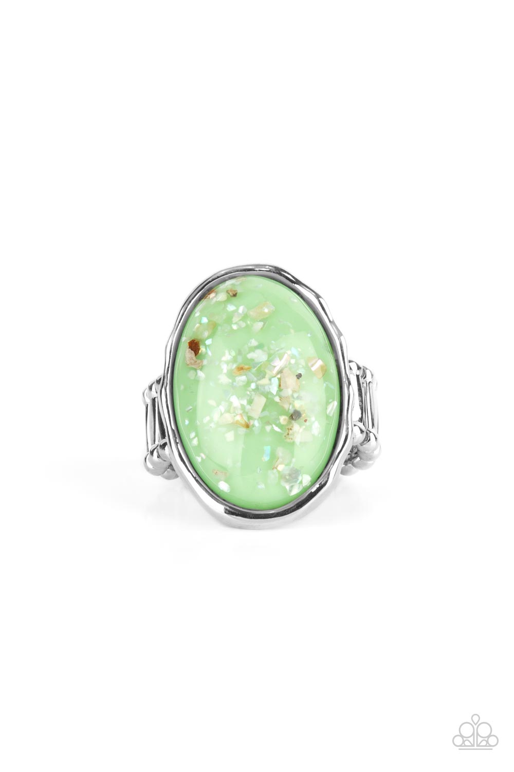 Glittery With Envy - Green Ring