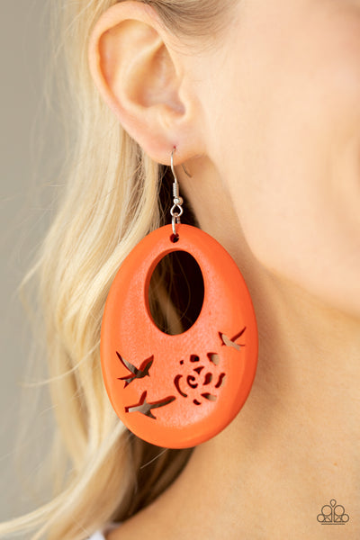 Home TWEET Home - Orange Earrings