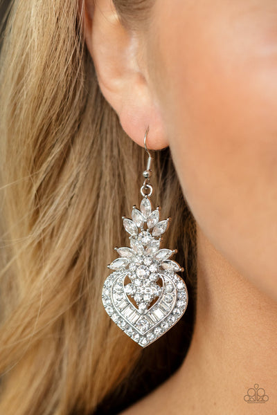 Royal Hustle - White Earrings - Life of the Party 08/21