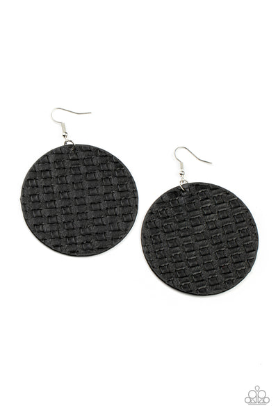 WEAVE Me Out Of It - Black Earrings