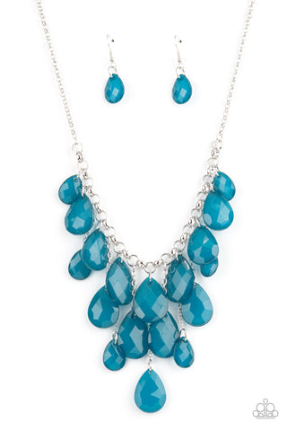 Front Row Flamboyance - Blue Necklace