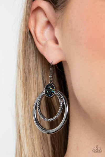 Spun Out Opulence - Multi Earrings "Oil Spill"