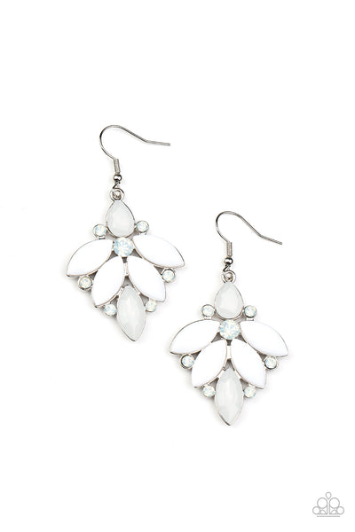 Fantasy Flair - White Earrings