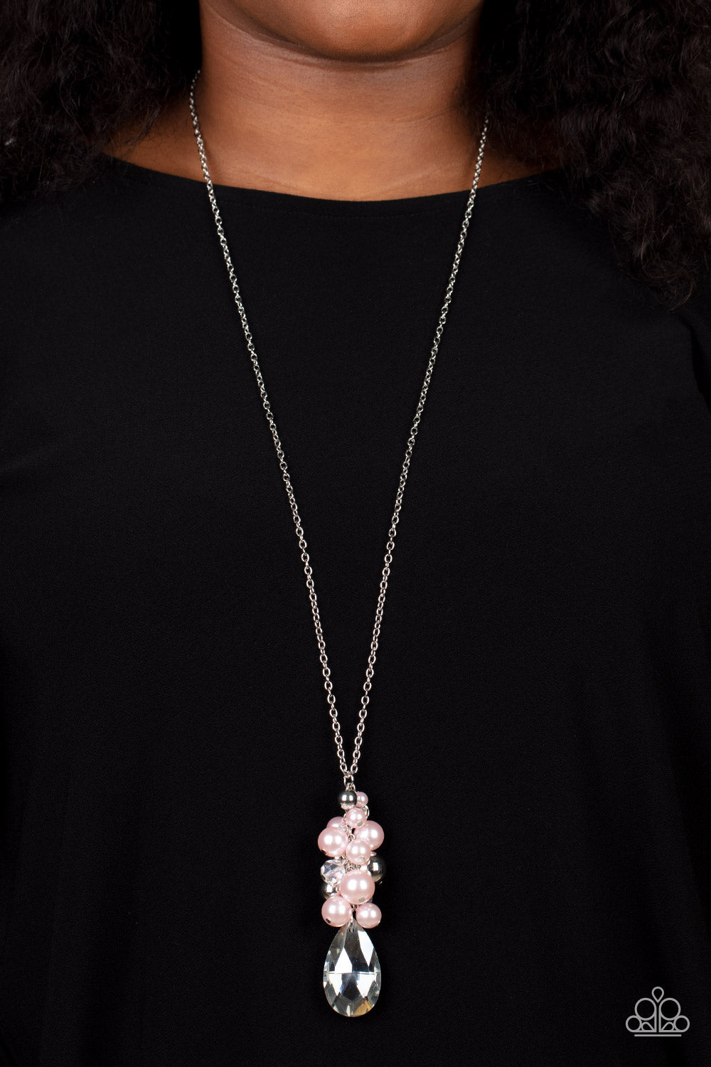 Drip Drop Dazzle - Pink Necklace