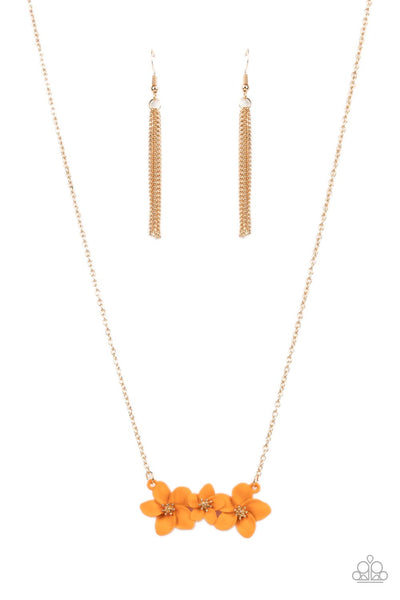 Petunia Picnic - Orange Necklace