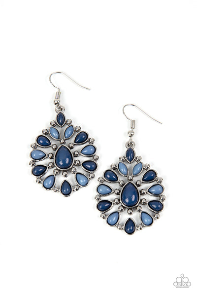 Lively Luncheon - Blue Earrings