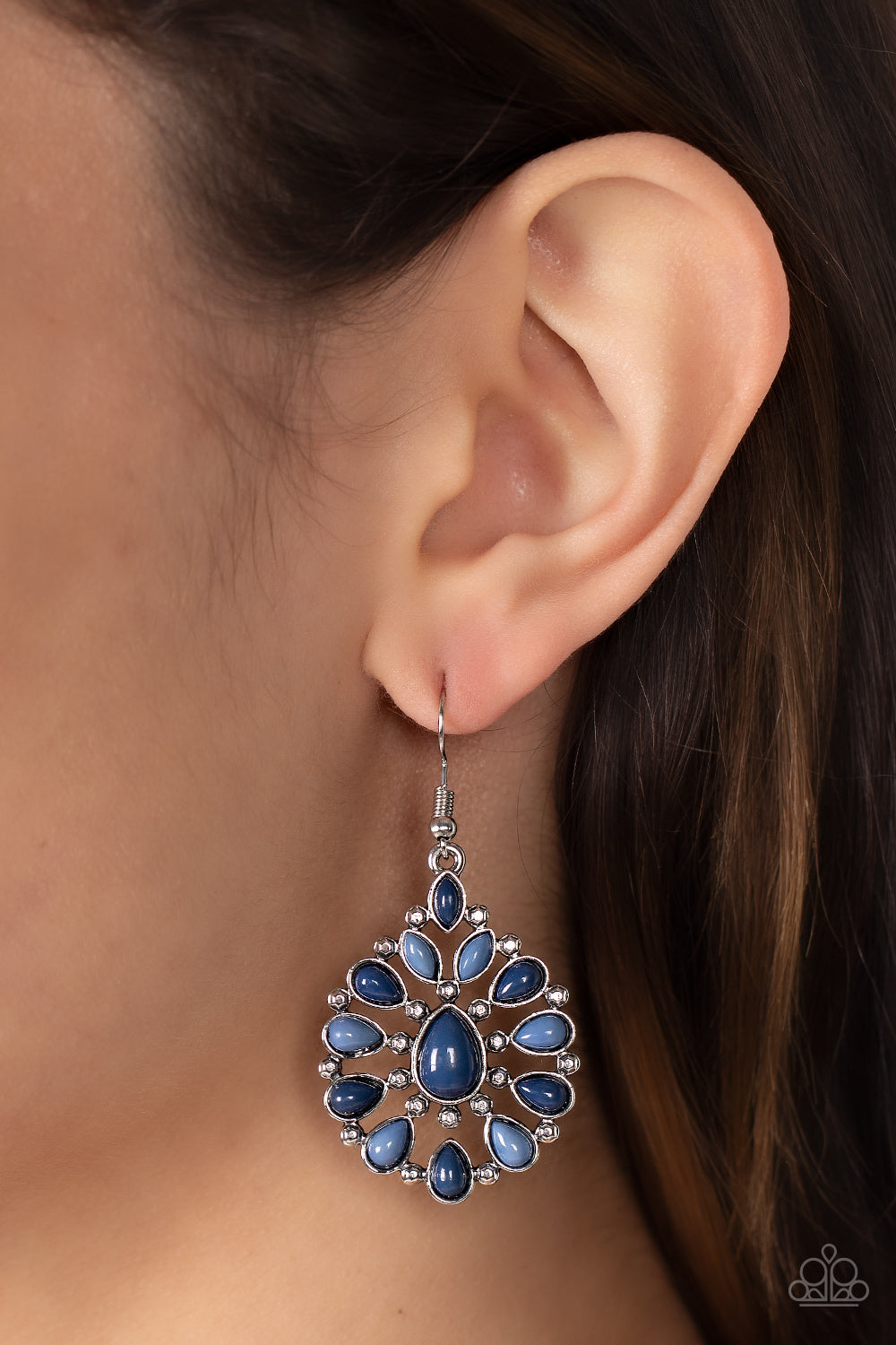 Lively Luncheon - Blue Earrings