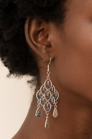 Sentimental Shimmer - Blue Earrings