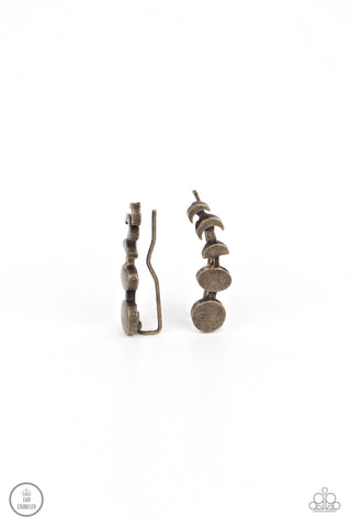 It's Just a Phase - Brass Post - Crawler Earrings