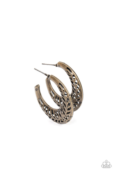 Wanderlust Wilderness - Brass Hoop Earrings