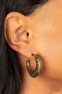 Wanderlust Wilderness - Brass Hoop Earrings