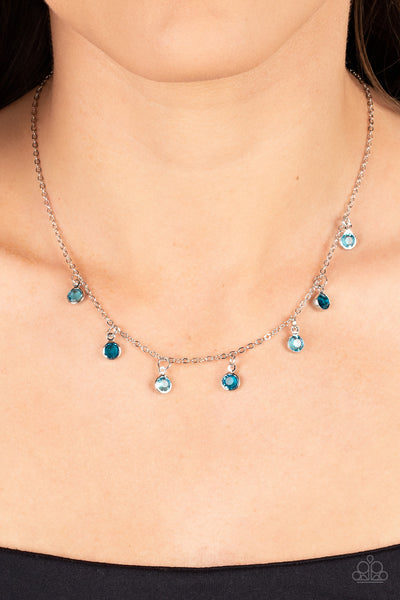 Carefree Charmer - Blue Necklace