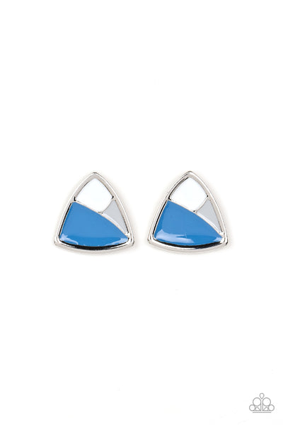 Kaleidoscopic Collision - Blue Earrings