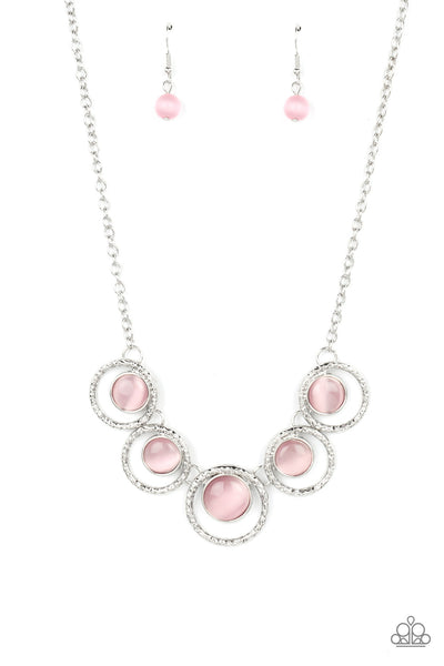 Elliptical Enchantment - Pink Necklace