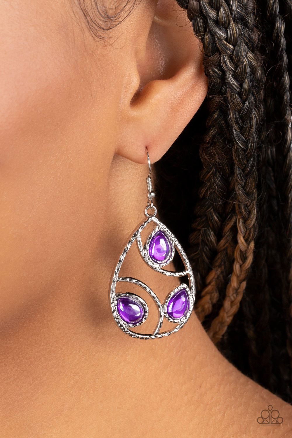 Send the BRIGHT Message - Purple Earrings