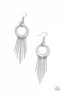 Eye-Catching Edge - Silver Earring