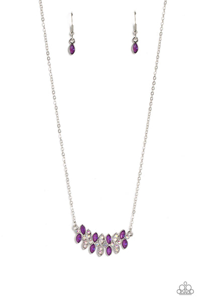 Lustrous Laurels - Purple Necklace