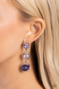 Dimensional Dance - Purple Earrings