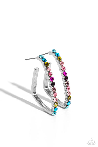 Triangular Tapestry - Multi Hoop Earrings