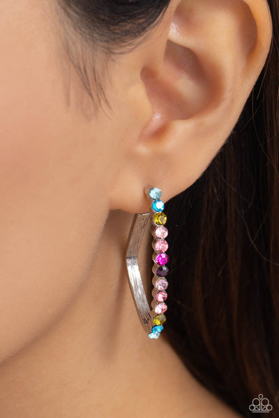 Triangular Tapestry - Multi Hoop Earrings