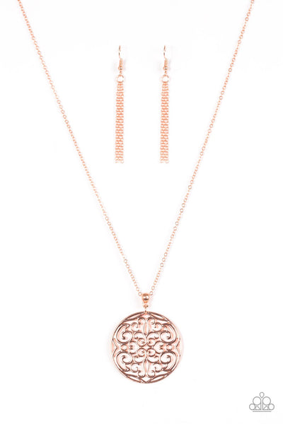 All About Me-dallion - Copper Necklace