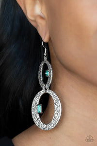 OVAL and OVAL Again - Green Earrings