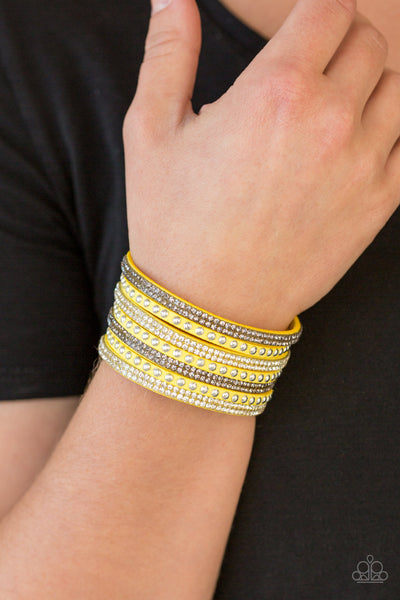 Victory Shine - Yellow Wrap Urban Bracelet